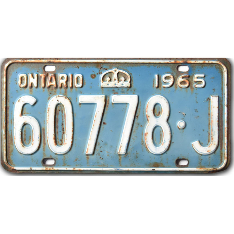 Kanadská SPZ Ontario 1965 Blue 60778-J