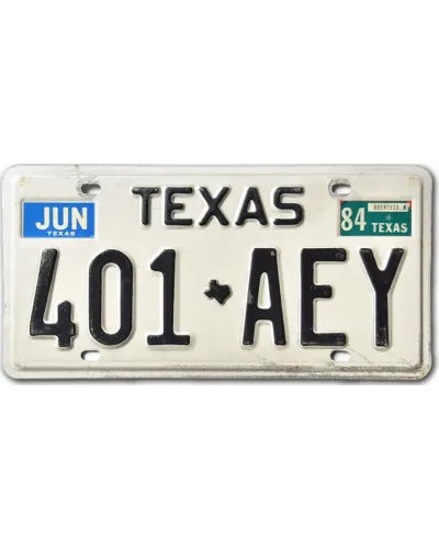 Americká SPZ Texas White 401-AEY