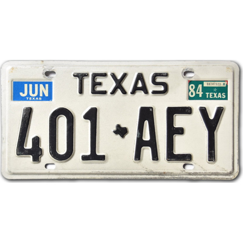 Americká SPZ Texas White 401-AEY