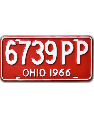 Americká SPZ Ohio 1966 Red 6739PP