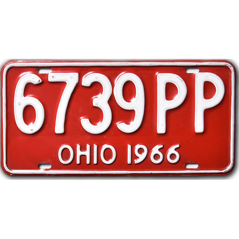 Americká SPZ Ohio 1966 Red 6739PP