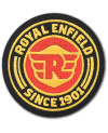 Moto nášivka Royal Enfield since 1901 round 8 cm