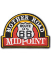 Moto nášivka Route 66 Midpoint 8 cm x 6 cm