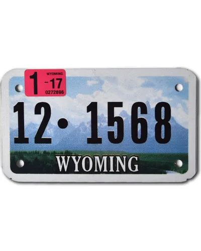 Moto americká SPZ Wyoming Blue Mountains 12-1568