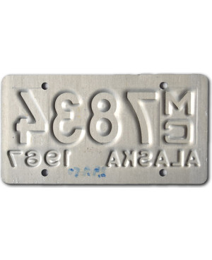 Americká SPZ Alaska 1967 Blue MC 7834 moto