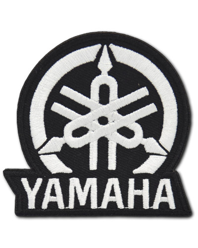 Moto nášivka Yamaha logo white 7 cm x 7 cm