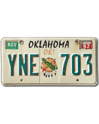 Americká SPZ Oklahoma OK YNE 703