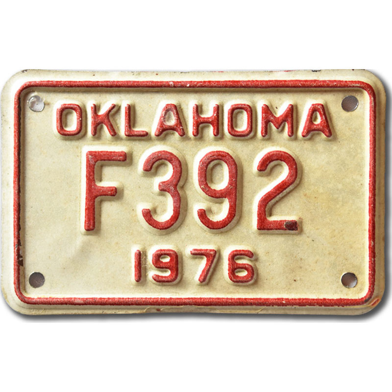 Moto americká SPZ Oklahoma 1976 F392