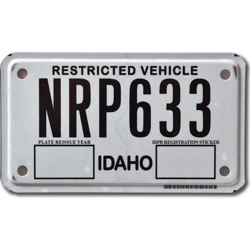 Moto americká SPZ Idaho Restricted NRP633