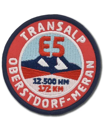 Moto nášivka E5 Transalp 7 cm