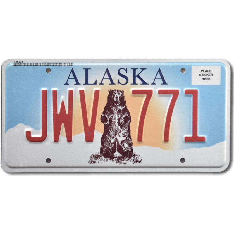 Americká SPZ Alaska Grizzly Bear JWV 771