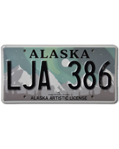 Americká SPZ Alaska Aurora Borealis LJA 386