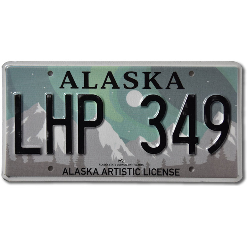 Americká SPZ Alaska Aurora Borealis LHP 349