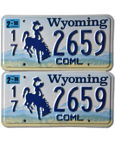 Americká SPZ Wyoming Coml 2659 pár