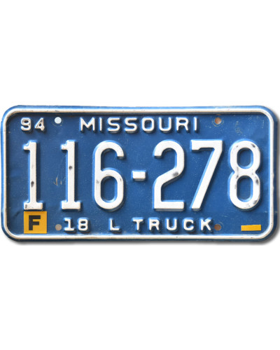 Americká SPZ Missouri Blue Truck 116-278