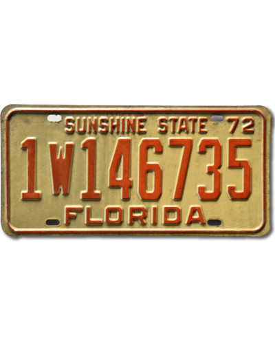 Americká SPZ Florida 1972 Sunshine State 1W146735