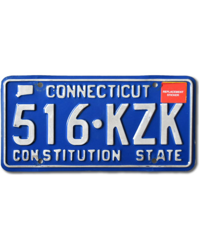 Americká SPZ Connecticut Blue 516-KZK