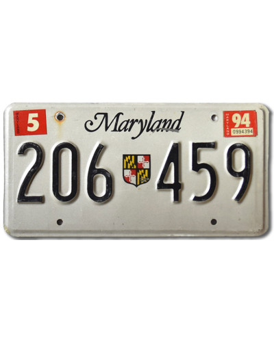 Americká SPZ Maryland 206-459