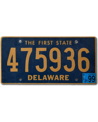 Americká SPZ Delaware The First State