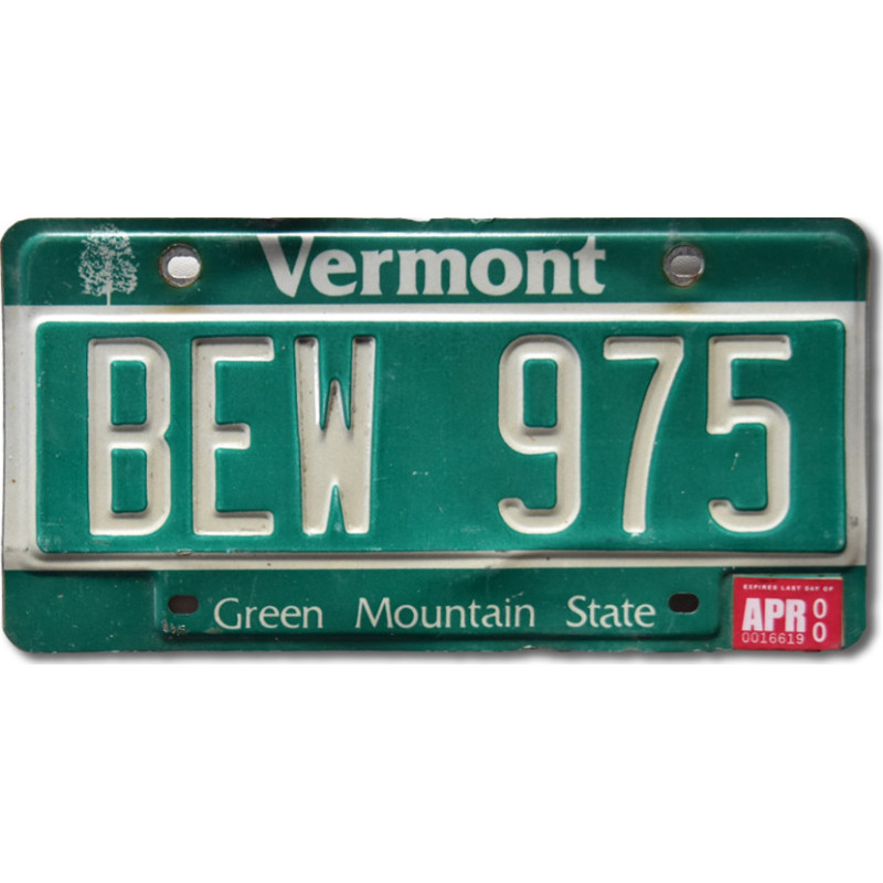 Americká SPZ Vermont Green Mountain BEW 975