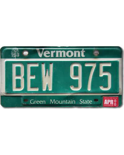 Americká SPZ Vermont Green Mountain BEW 975