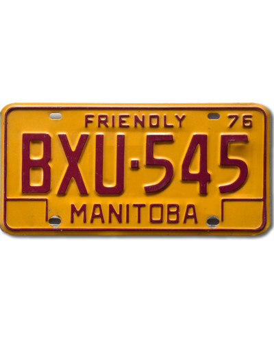 Kanadská SPZ Manitoba 1976 Friendly BXU-545