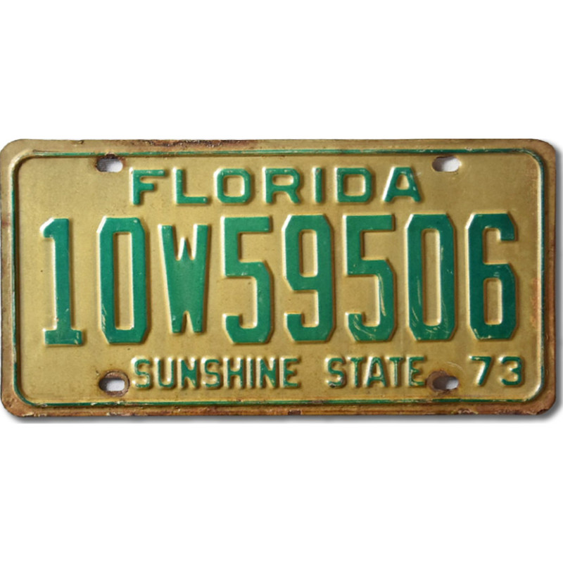 Americká SPZ Florida Sunshine Green 10W59506