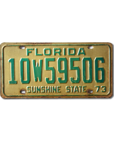 Americká SPZ Florida Sunshine Green 10W59506