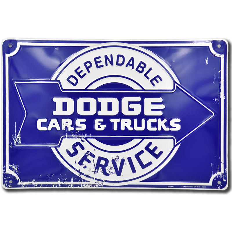 Plechová cedule Dodge Dependable Service 45 cm x 30 cm