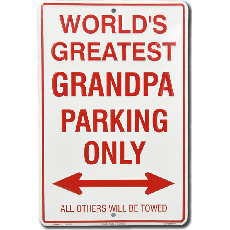 Plechová cedule Grandpa Parking Only 30 cm x 20 cm