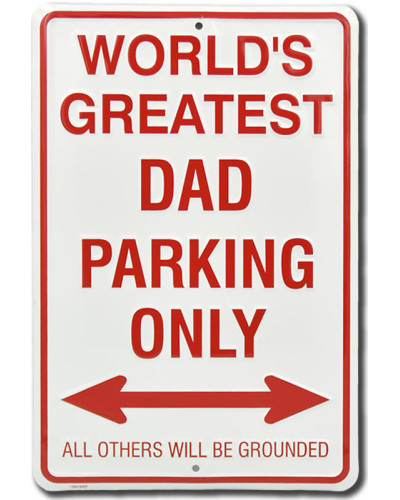 Plechová cedule Greatest Dad Parking Only 30 cm x 20 cm