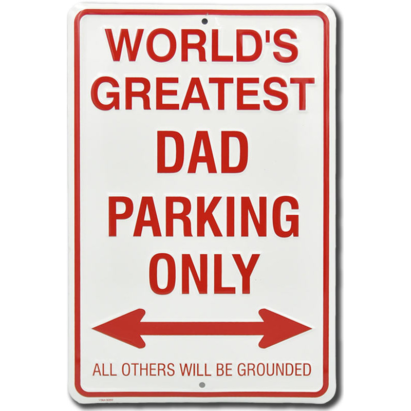 Plechová cedule Greatest Dad Parking Only 30 cm x 20 cm