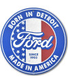 Plechová cedule Ford Born in Detroit 30 cm