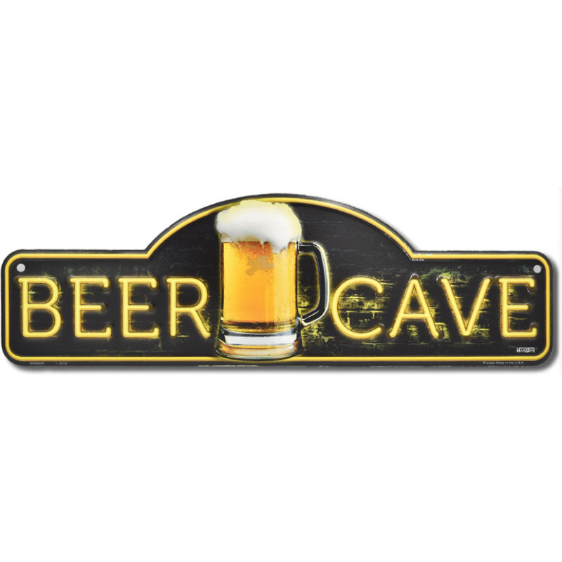 Plechová cedule Beer Cave Old Fashioned 46 cm x 14 cm