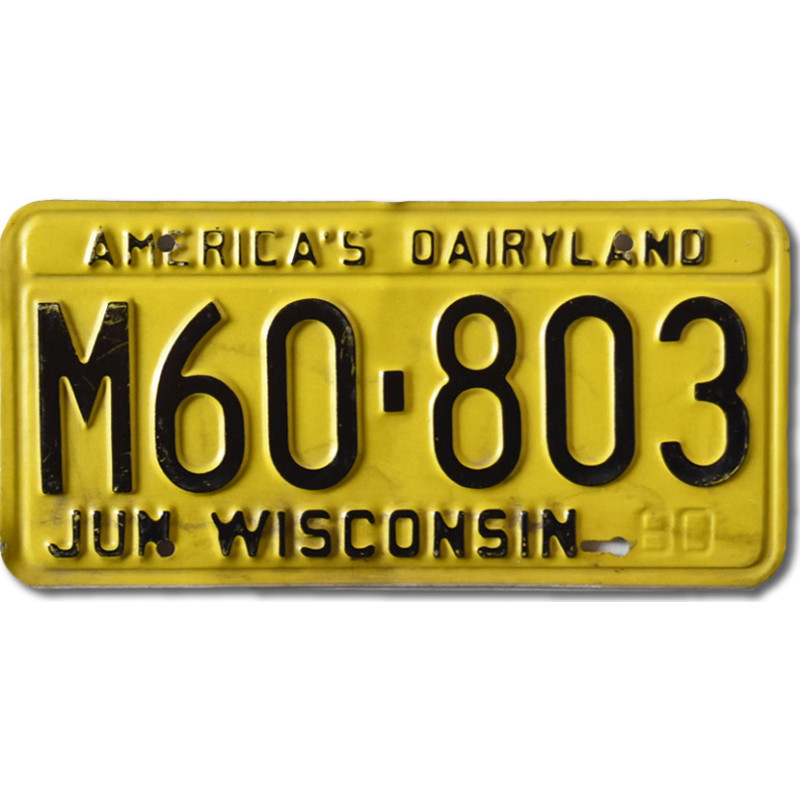 Americká SPZ Wisconsin Yellow M60-803